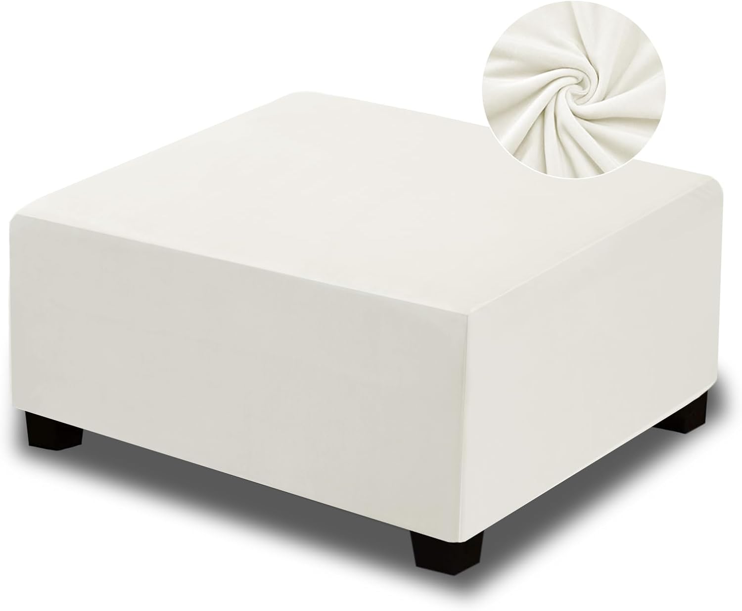 Velvet Square Ottoman