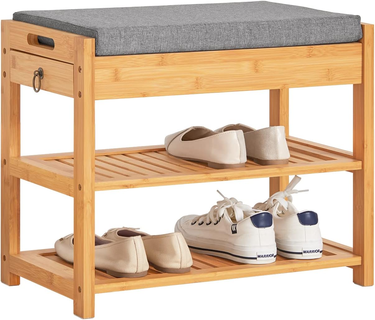 Bamboo Shoe Rack Shoe Bench