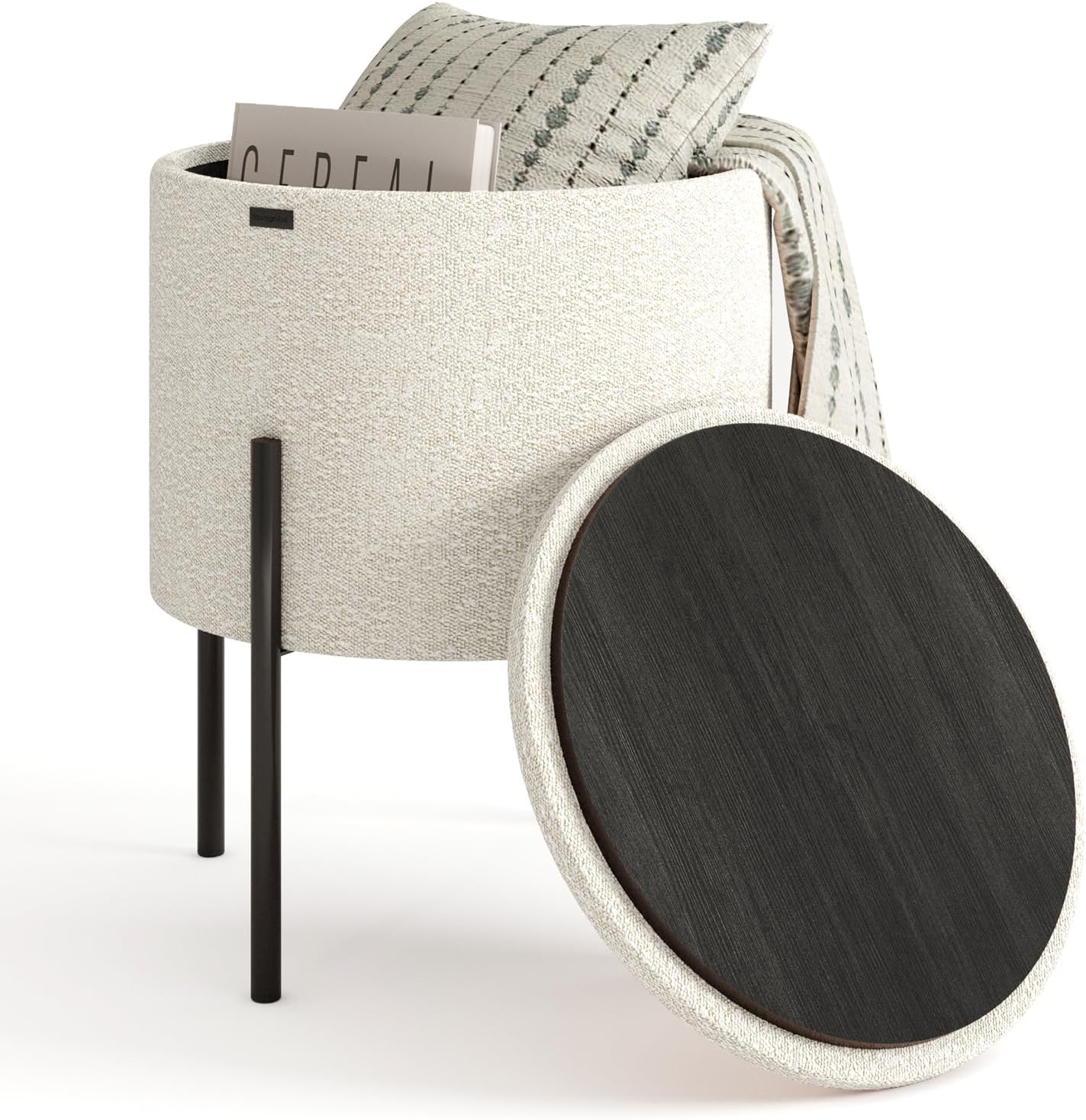 Boucle Storage Ottoman